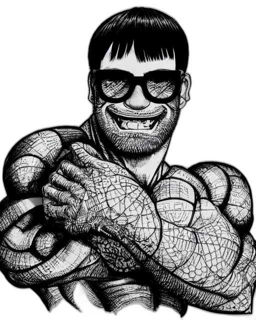 creature, face, animal, comic book art transparent PNG cut-out
