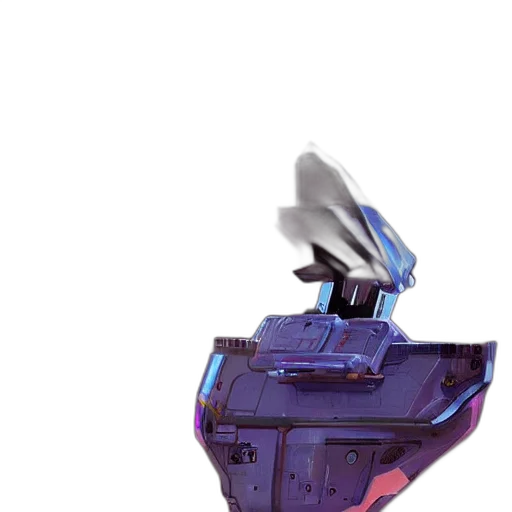 weapon, robot, crown, sword, vaporwave, 3d render, concept art, cyberpunk transparent PNG cut-out