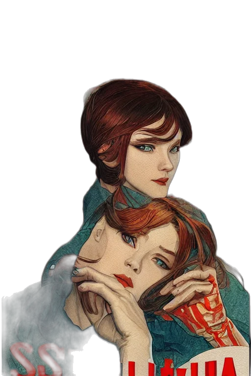jacket, face, concept art, fantasy art transparent PNG cut-out