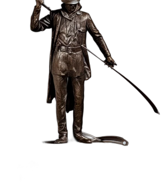 staff, sword, weapon, jacket, concept art, 3d render, photorealistic, fantasy art transparent PNG cut-out