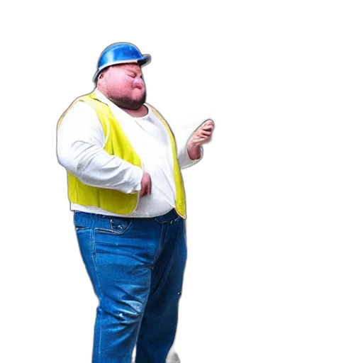 jacket, staff, robot, hat transparent PNG cut-out