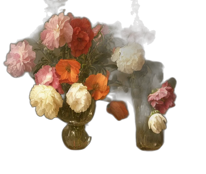 crown, flower, jewelry, photorealistic, 3d render, oil painting, watercolor, earth tones transparent PNG cut-out