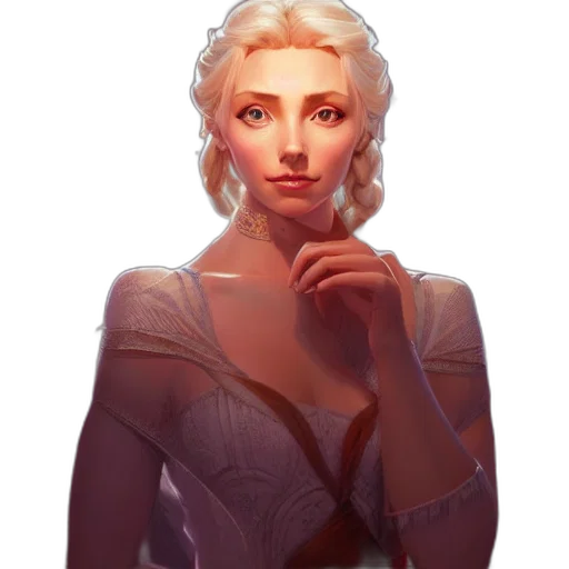 dress, face, crown, staff, fantasy art, concept art, pixel art, photorealistic transparent PNG cut-out