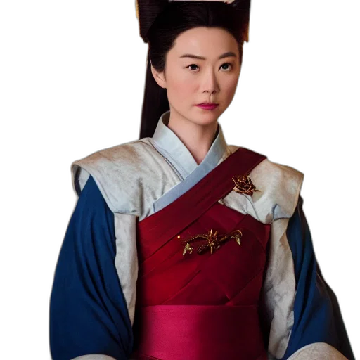 staff, crown, face, dress, photorealistic, oil painting, concept art, 3d render transparent PNG cut-out