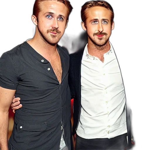 photorealistic, ryan, gosling, sandwich transparent PNG cut-out