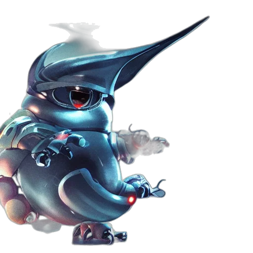 robot, dragon, concept art, 3d render transparent PNG cut-out