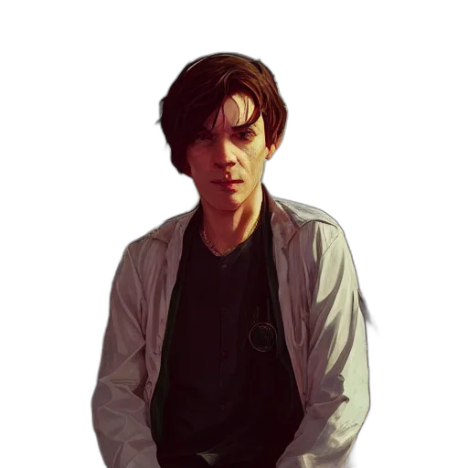 jacket, face, creature, robot transparent PNG cut-out