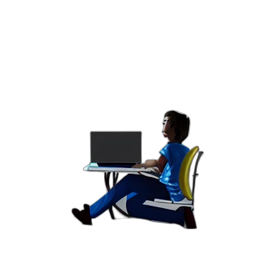 furniture, staff, robot, 3d render, pixel art, concept art, cartoon, realistic transparent PNG cut-out