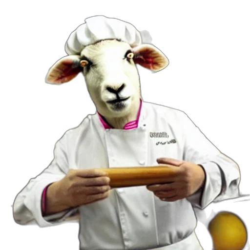 staff, food, animal, 3d render, photorealistic, concept art, sheep, ram transparent PNG cut-out