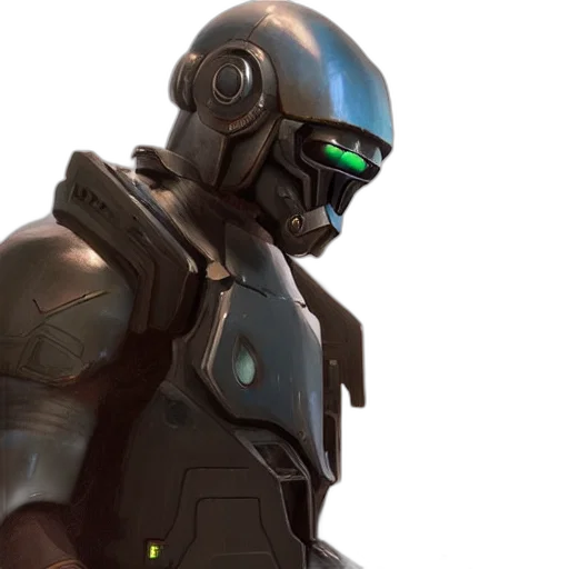 robot, concept art, 3d render, cyberpunk transparent PNG cut-out
