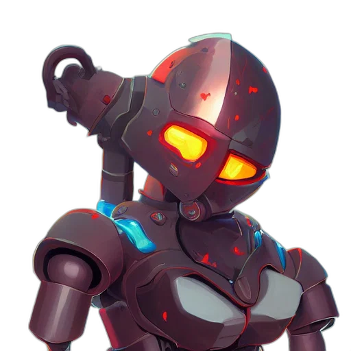 robot, staff, weapon, concept art transparent PNG cut-out