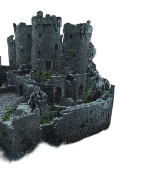 crown, dragon, building, 3d render, concept art, fantasy art, ruins, castle transparent PNG cut-out