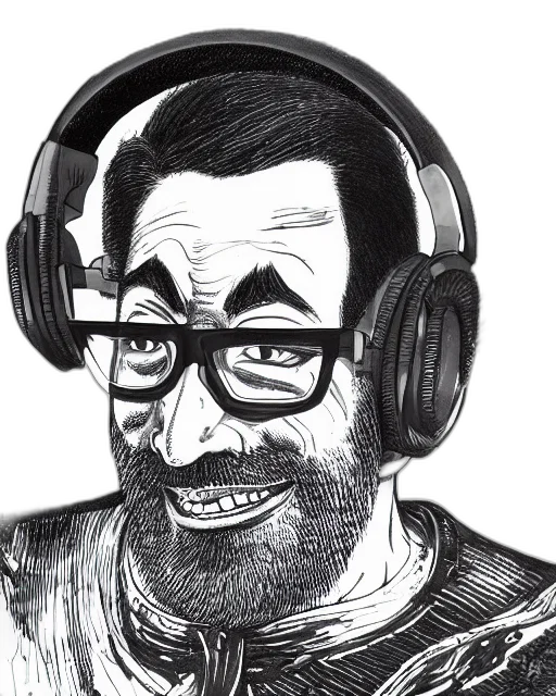 face, staff, jacket, robot transparent PNG cut-out