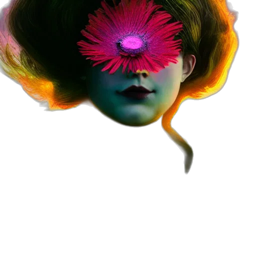 mask, face, crown, flower transparent PNG cut-out