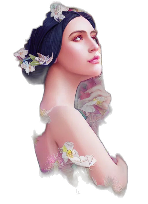 dress, crown, jewelry, face transparent PNG cut-out