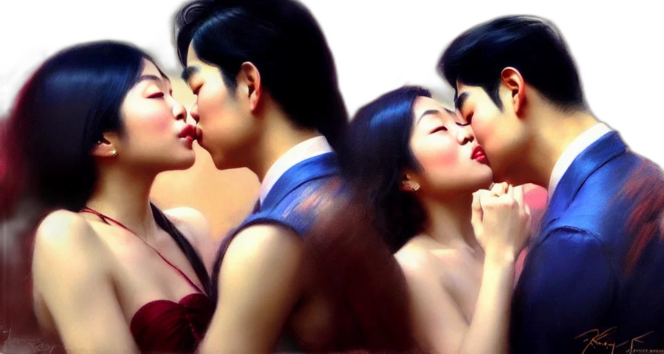 photorealistic, oil painting, 3d render, fire, neon lights, red, photography, asian transparent PNG cut-out