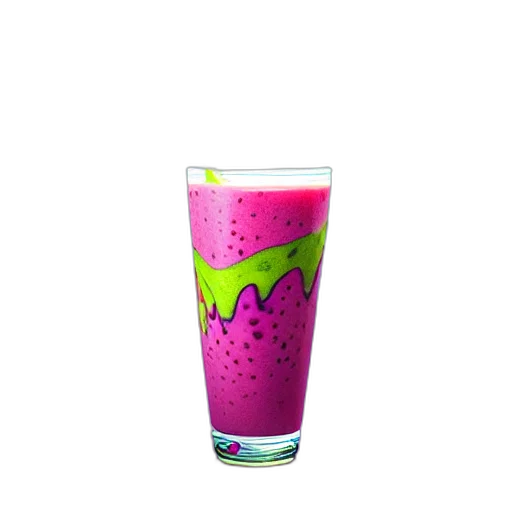 food, vaporwave, 3d render, photorealistic transparent PNG cut-out