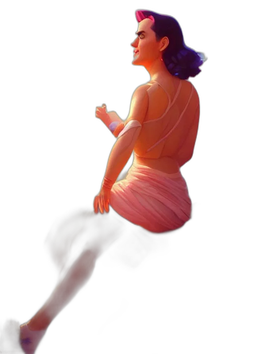 dress, staff, concept art, photorealistic transparent PNG cut-out