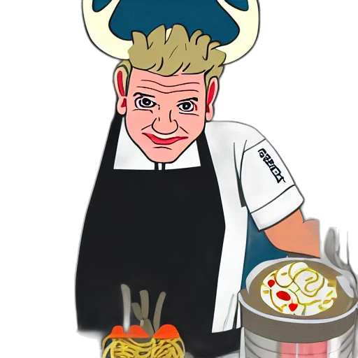 food, staff, cartoon, concept art, pixel art, photorealistic, portrait, chef transparent PNG cut-out