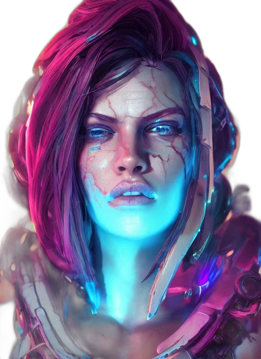 face, robot, cyberpunk, concept art transparent PNG cut-out