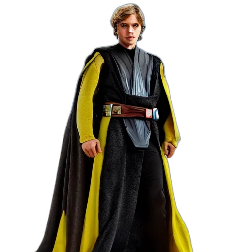 jacket, staff, concept art, bananakin, skywalker transparent PNG cut-out
