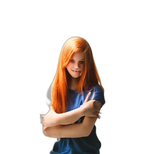 hair, dress, staff, jacket transparent PNG cut-out