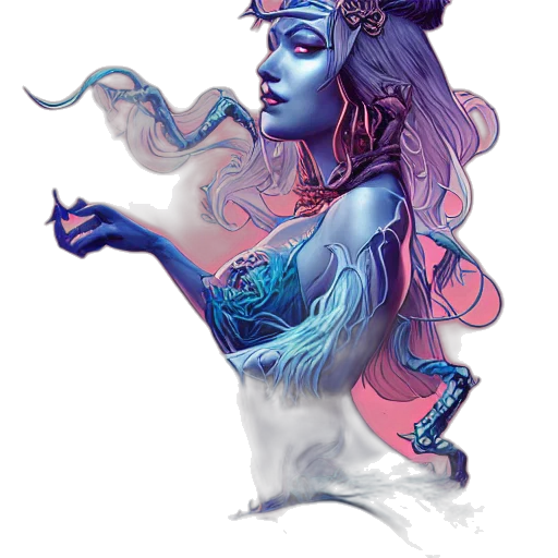 creature, dragon, crown, dress, fantasy art, concept art, watercolor, comic book art transparent PNG cut-out