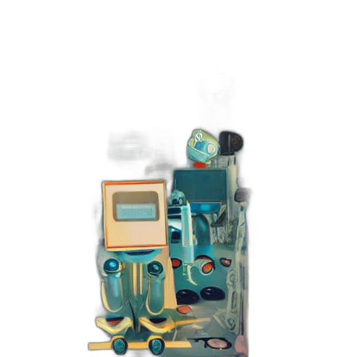 robot, mask, staff, car transparent PNG cut-out
