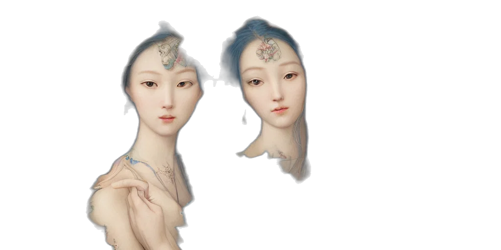 face, crown, mask, jewelry, photorealistic, concept art, fantasy art, oil painting transparent PNG cut-out