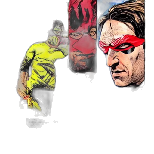 mask, comic book art, concept art, watercolor, photorealistic, neon, matt, murdock transparent PNG cut-out