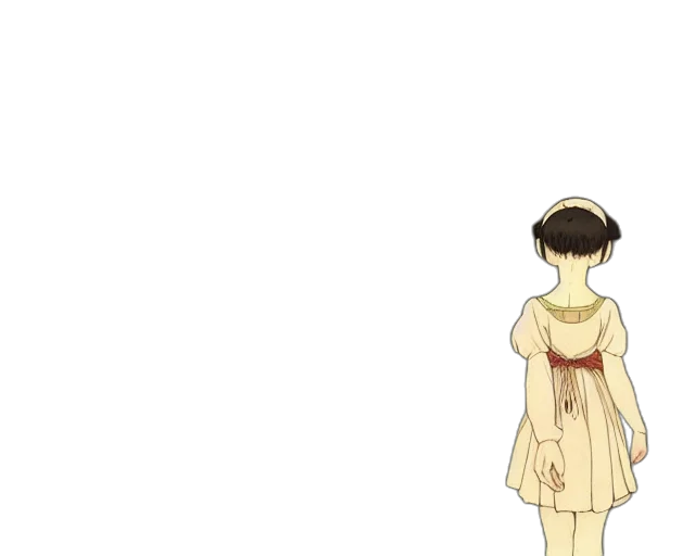 dress, hair, mask, staff transparent PNG cut-out