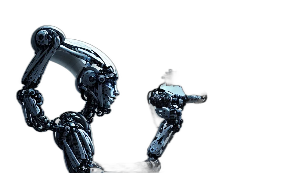 robot, concept art, 3d render, photorealistic, cyberpunk, outer space, robotic, cybernetic transparent PNG cut-out