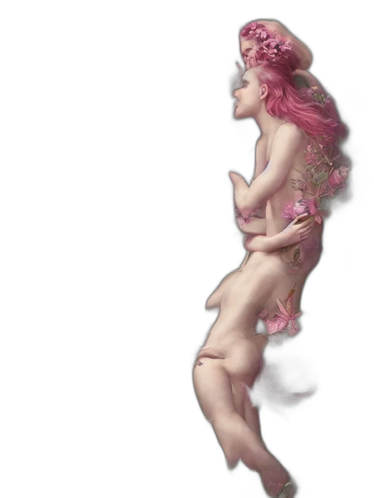 dress, concept art, fantasy art, watercolor, photorealistic, underwater, pastel, one transparent PNG cut-out