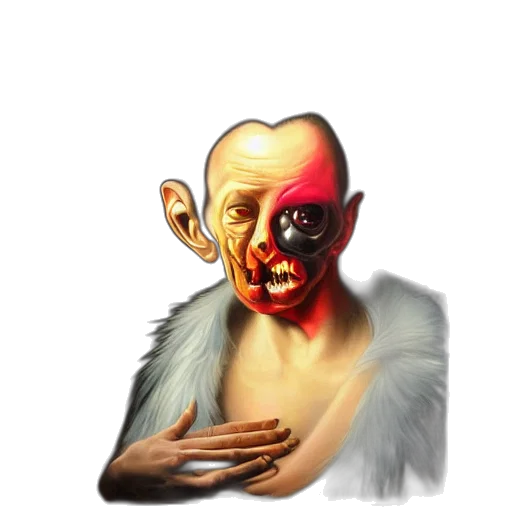 mask, creature, face, animal, concept art, fantasy art, photorealistic, 3d render transparent PNG cut-out