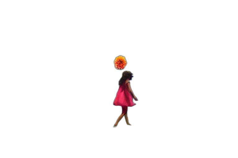 dress, umbrella, creature, staff, pixel art, concept art, 3d render, cartoon transparent PNG cut-out