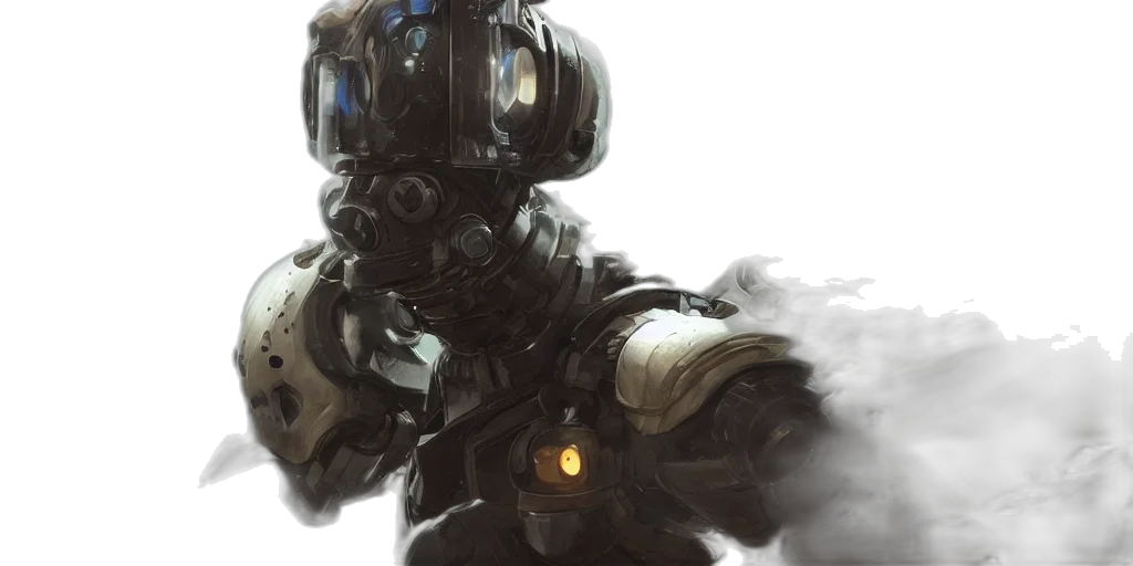 robot, weapon, mask, face transparent PNG cut-out