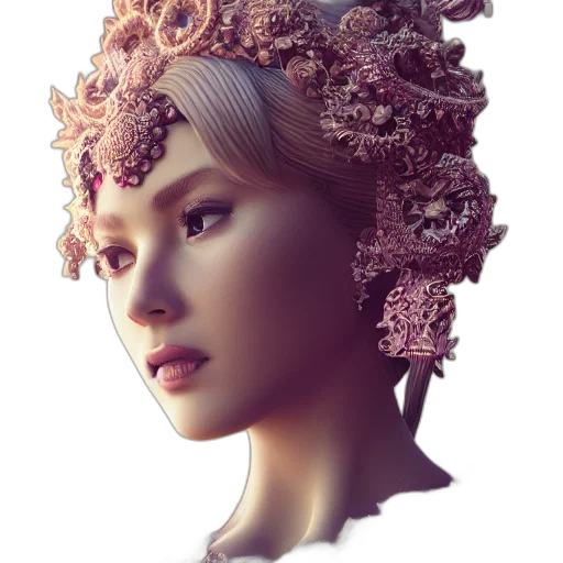 crown, mask, face, jewelry, fantasy art, 3d render, photorealistic, concept art transparent PNG cut-out