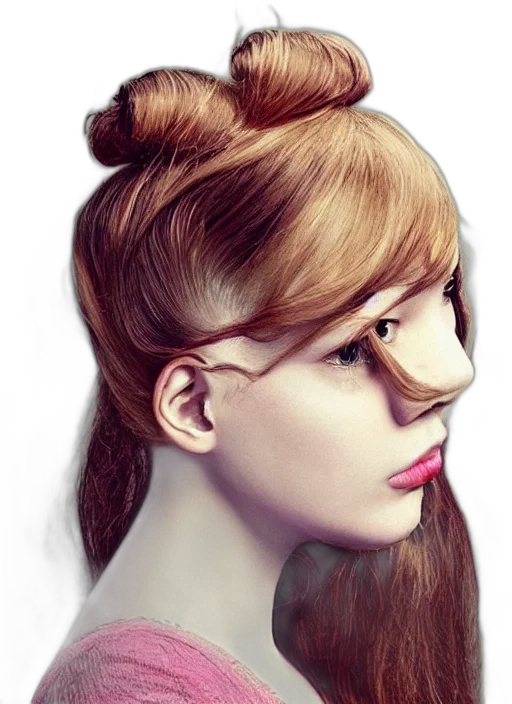 face, mask, hair, photorealistic transparent PNG cut-out