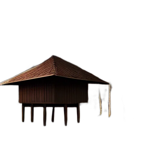 furniture, umbrella, building, hat, 3d render, concept art, photorealistic, pixel art transparent PNG cut-out