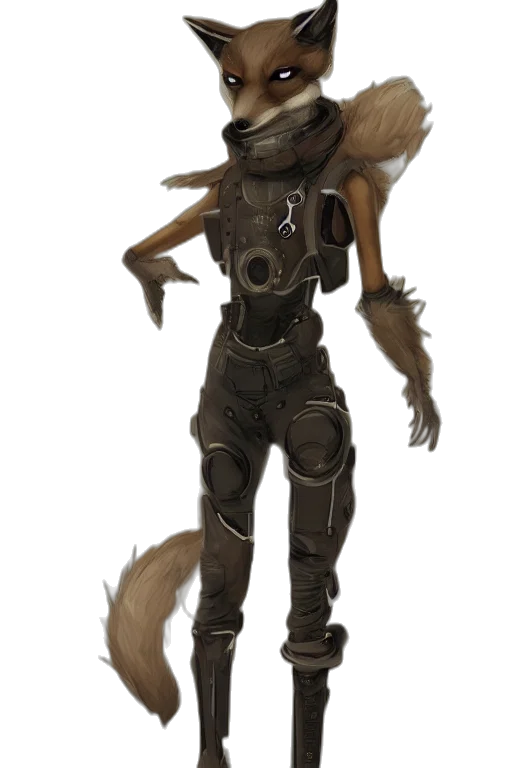 creature, animal, staff, robot, concept art, fantasy art, 3d render, cyberpunk transparent PNG cut-out