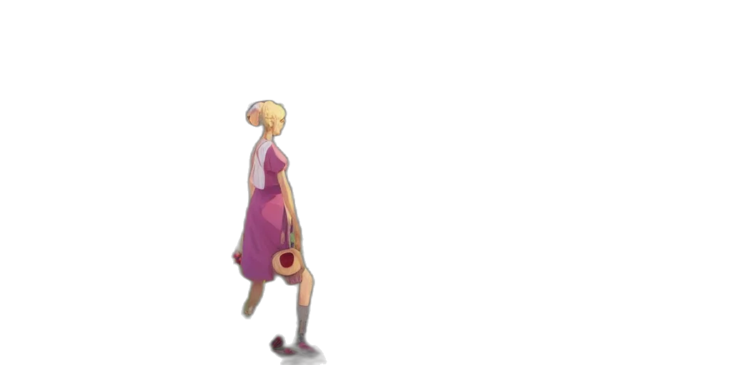 dress, staff, robot, creature transparent PNG cut-out