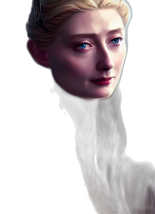 face, crown, dragon, hair, photorealistic, fantasy art, concept art, oil painting transparent PNG cut-out