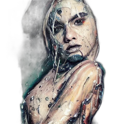 dress, face, mask, jewelry, photorealistic, watercolor, concept art, fantasy art transparent PNG cut-out