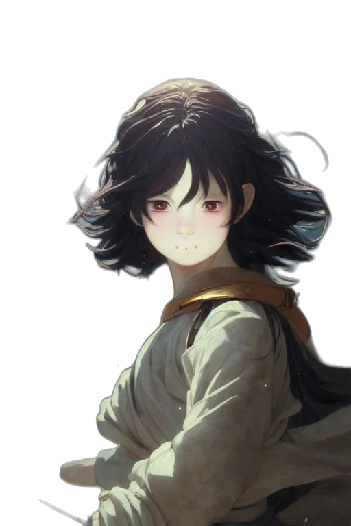 face, mask, hair, staff transparent PNG cut-out