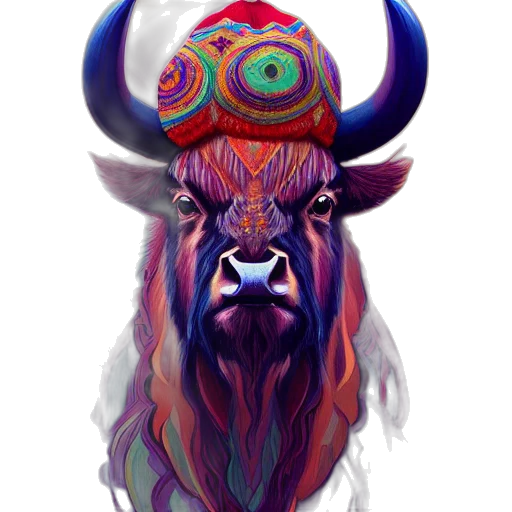 animal, hat, mask, face, fantasy art, concept art, watercolor, photorealistic transparent PNG cut-out