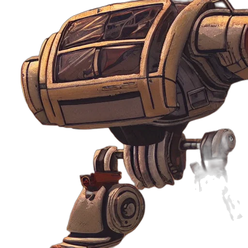 robot, weapon, concept art, 3d render transparent PNG cut-out