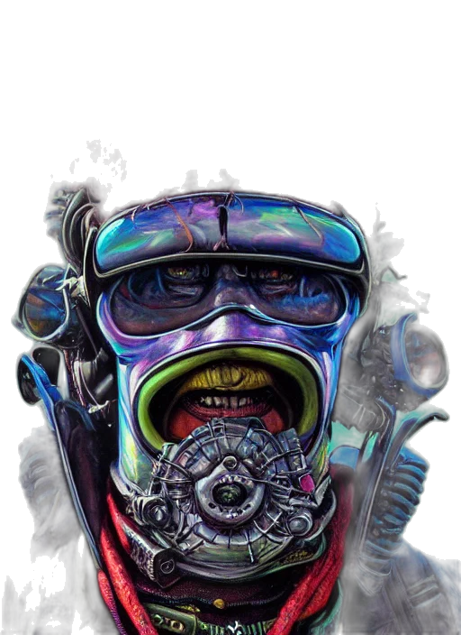 mask, face, robot, creature transparent PNG cut-out