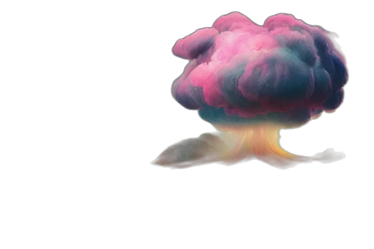 crown, flower, hat, umbrella, concept art, watercolor, vaporwave, 3d render transparent PNG cut-out