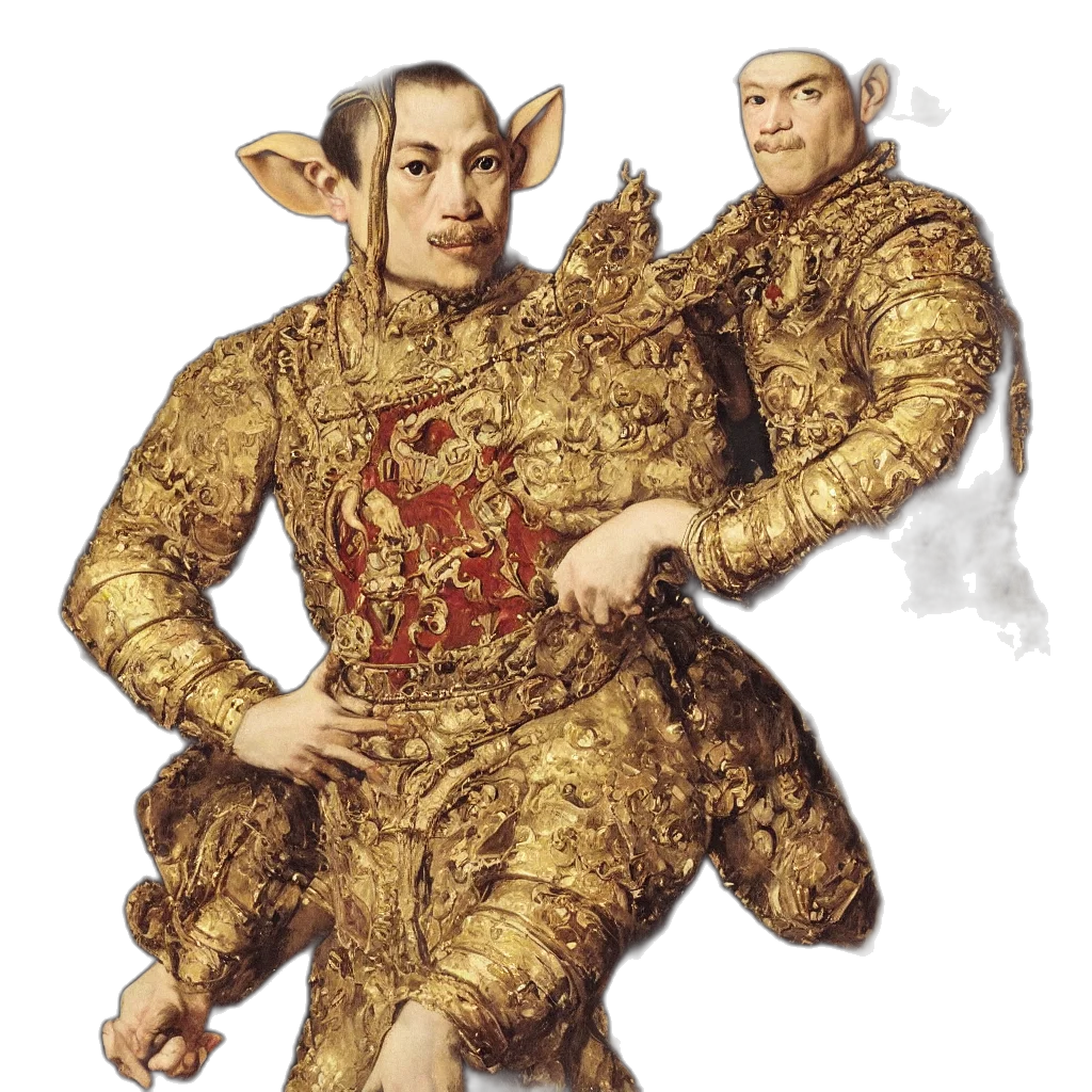 staff, dragon, dress, face transparent PNG cut-out