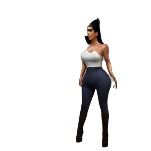 dress, 3d render, concept art, cartoon, fantasy art, monochrome, dark, kim transparent PNG cut-out